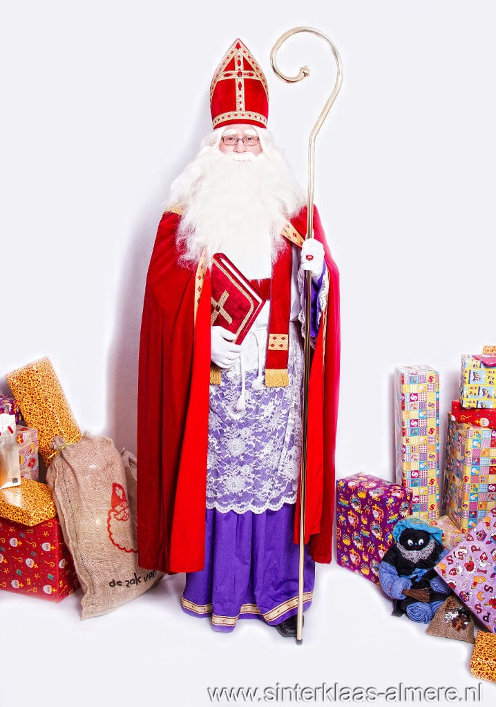 Sinterklaas met pakjes en grote boek